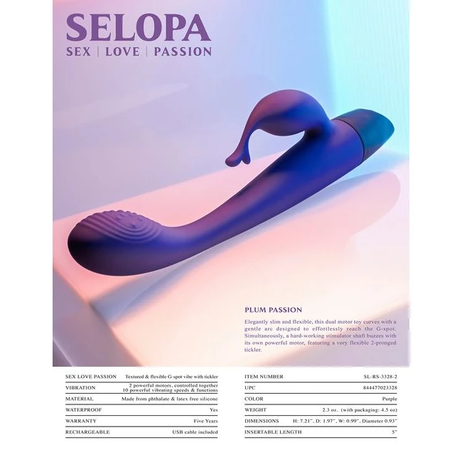 Selopa Plum Passion - Vibration Modes and Stimulation