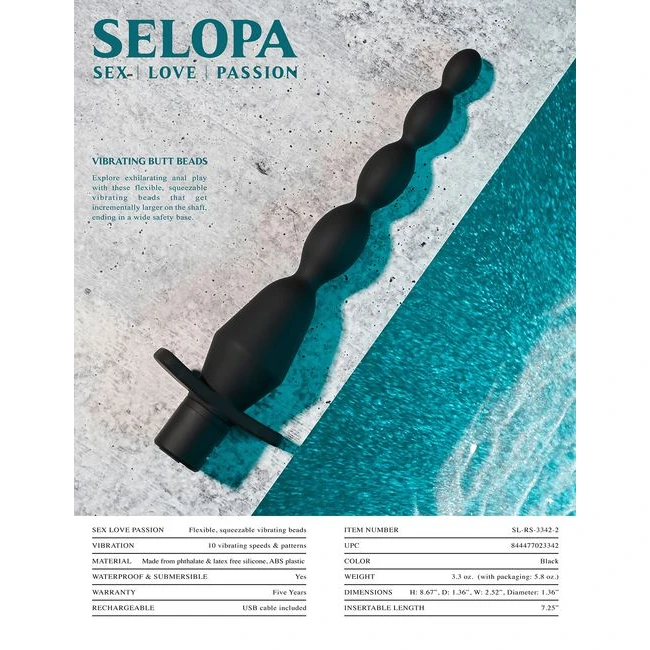 Selopa Vibrating Butt Beads - Vibration Modes and Sensations