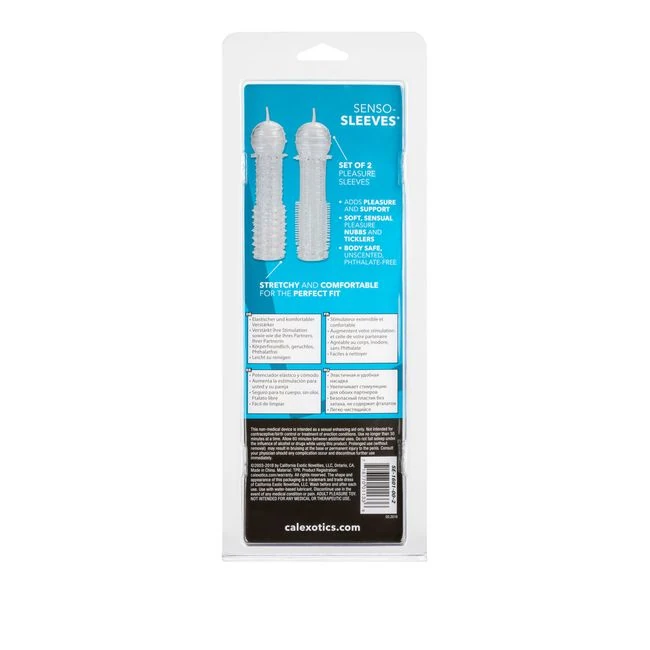 Senso Silicone-sleeve 2 Pack Clear - Experience Enhanced Sensation with the Senso Silicone-Sleeve 2 Pack