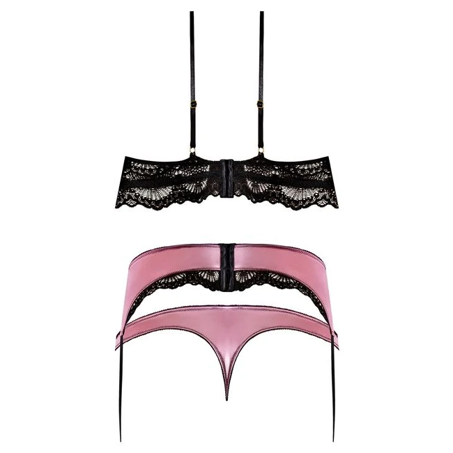 Sensual Desires Bra Cincher & Thong Mauve L/xl - Design Details