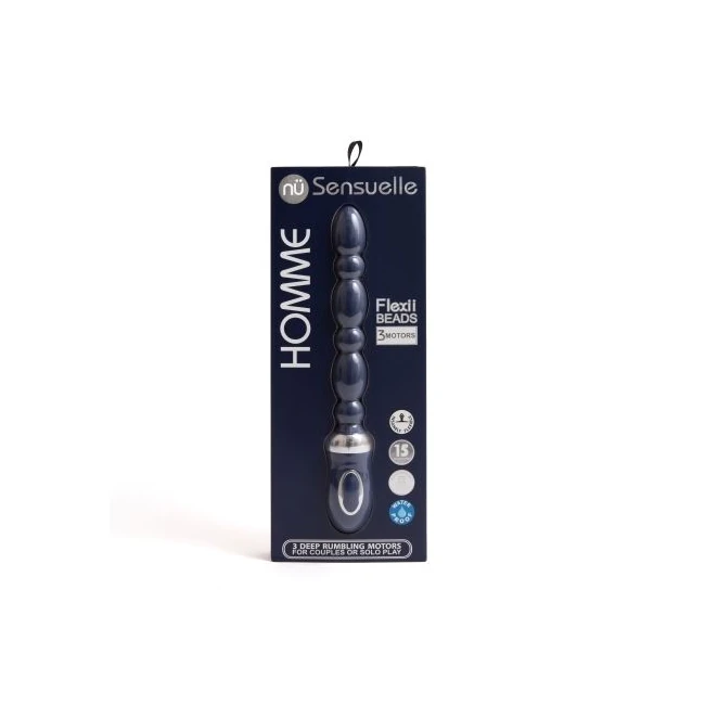 Sensuelle Homme Flexii Beads Navy Blue - Vibration Modes