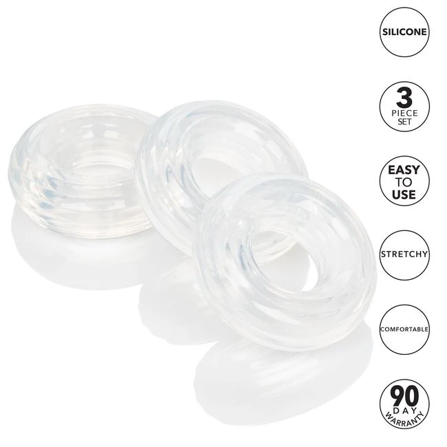 Set of 3 Silicone Stacker Rings - Overview