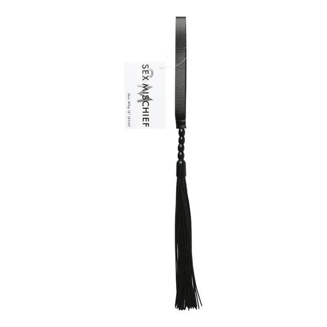 Sex & Mischief Beaded Flogger Noir - Hardware & Fasteners