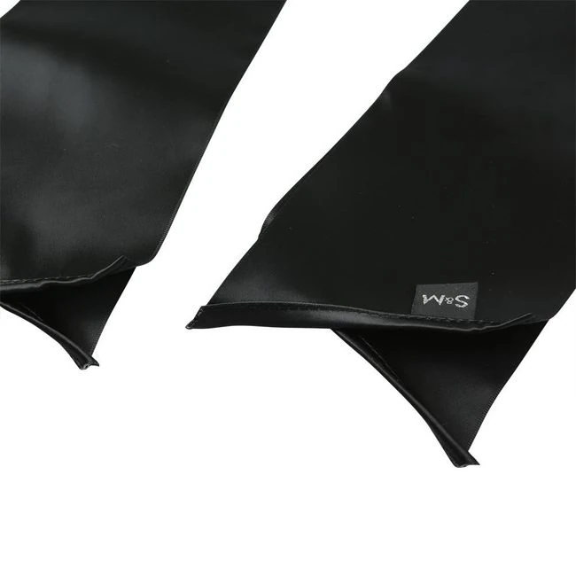 Sex & Mischief Beginners Silk Sash Restraint Black - Hardware & Fasteners
