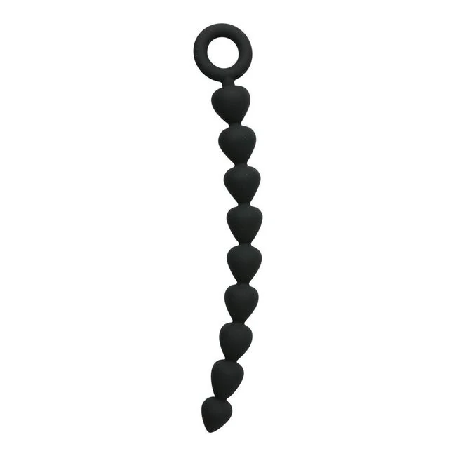 Sex & Mischief Black Silicone Anal Beads - Shape & Comfort
