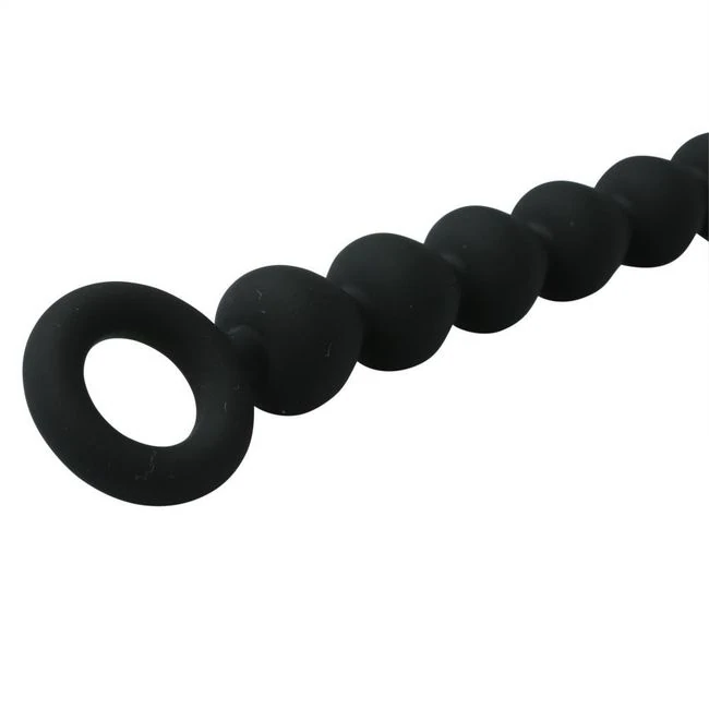 Sex & Mischief Black Silicone Anal Beads - Graduated Sizing & Specifications
