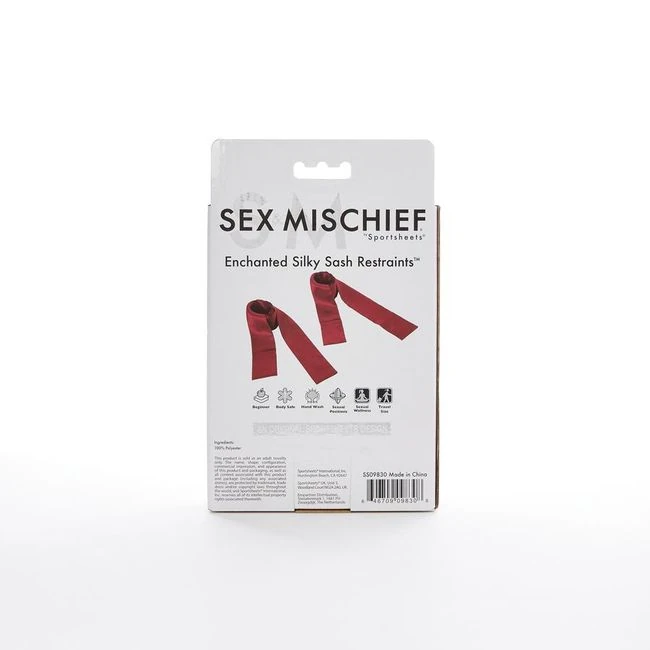 Sex & Mischief Enchanted Silky Sash Restraints - Comfort & Fit