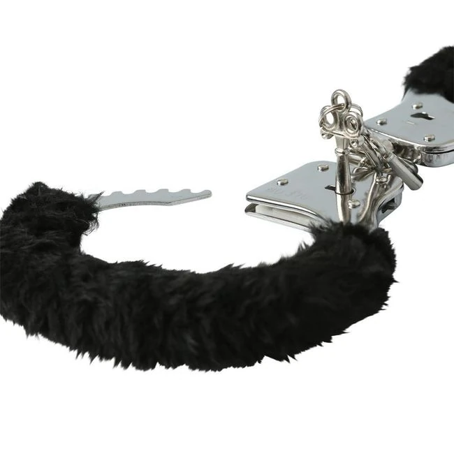 Sex & Mischief Furry Handcuffs Black - Comfort & Fit