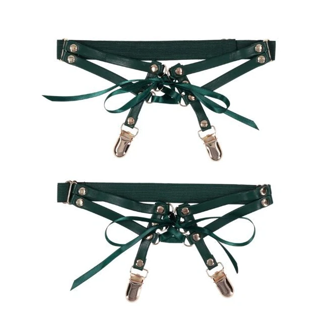 Sex & Mischief Indica Laced Up Garters - Hardware & Fasteners