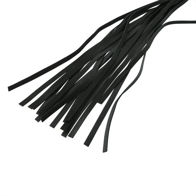 Sex & Mischief Red & Black Stripe Flogger - Hardware & Fasteners
