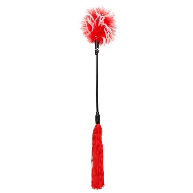 Sex & Mischief Whipper Tickler - Feathers on One End, Silicone Threads on the Other