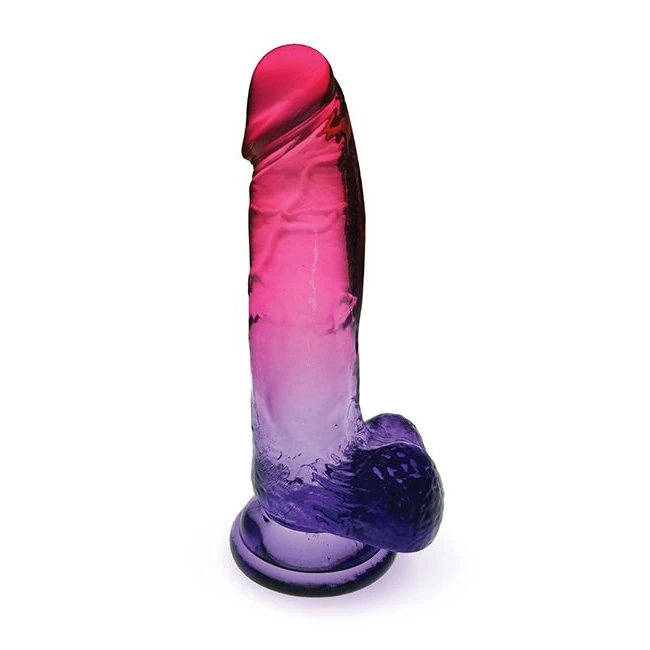 Shades 8in Jelly Gradient Dong Pink/plum - Shape & Texture