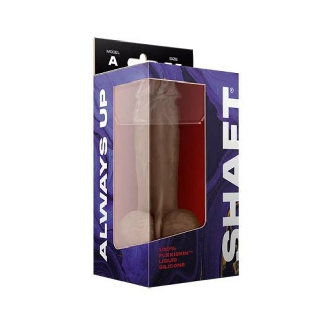 Shaft Model A Liquid Silicone Dong With Balls. Oak - Material Feel