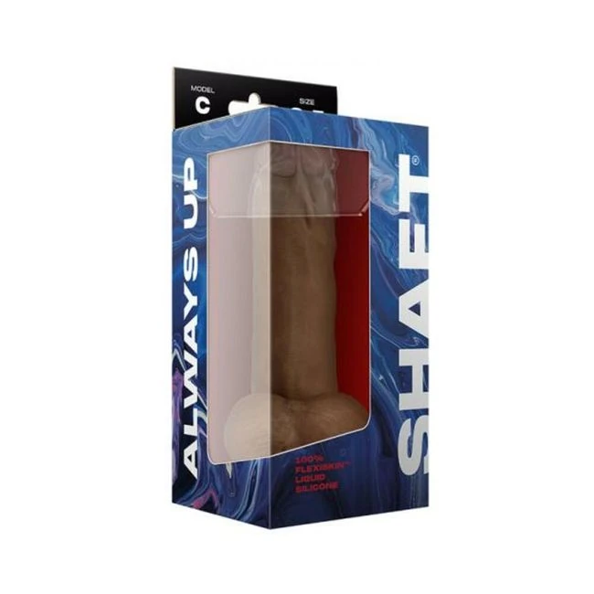 Shaft Model C. Dual Density Silicone Dildo With Balls & Suction Cup Oak - Shape & Texture