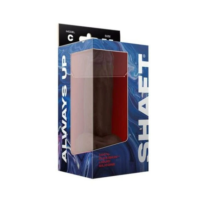 Shaft Model C Liquid Silicone Dong With Balls. Pine - Material Feel