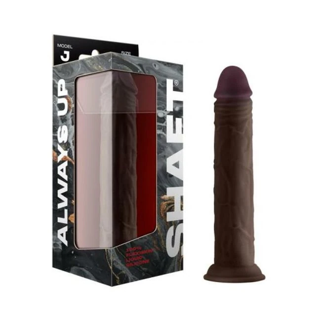 Shaft Model J Liquid Silicone. Dildo Mahogany - Shape & Texture