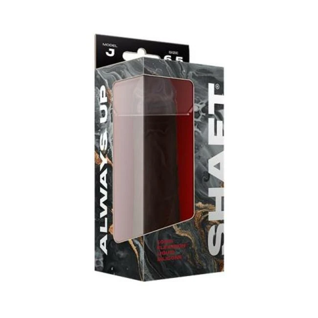 Shaft Model J Liquid Silicone Dong. Mahogany - Material Feel