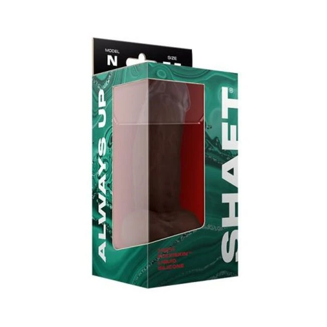 Shaft Model N Liquid Silicone Dong With Balls. Mahogany - Shape & Texture