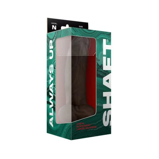 Shaft Model n Liquid Silicone Dong with Balls 9.5 In. - Hands-Free Play With a Suction Base