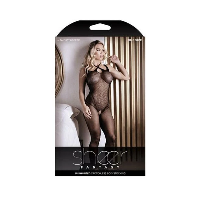 Sheer Uninhibited Crotchless Bodystocking - Fabric & Feel