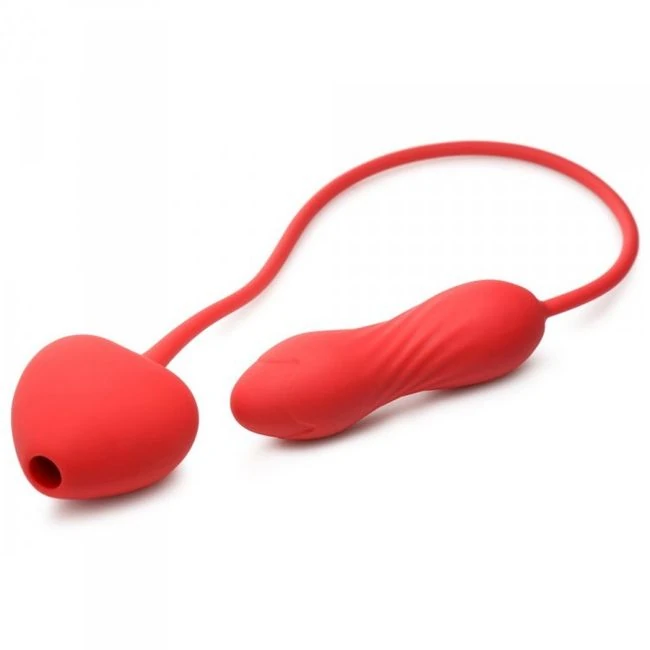 Shegasm 10x Love on Me Suction Clit Stim & Egg - Vibration Modes & Stimulation Features