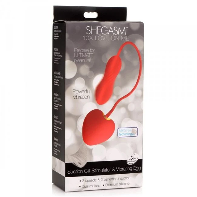 Shegasm 10x Love on Me Suction Clit Stim & Egg - Product Specifications