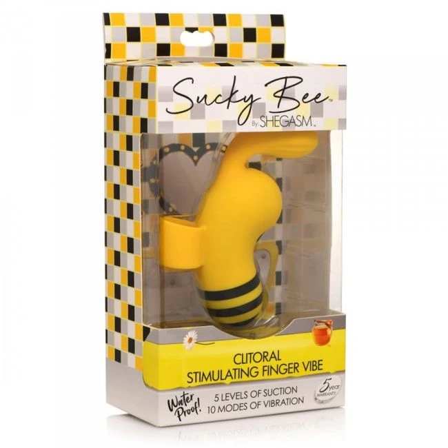 Shegasm Sucky Bee Clit Stim Finger Vibe - Physical Specifications
