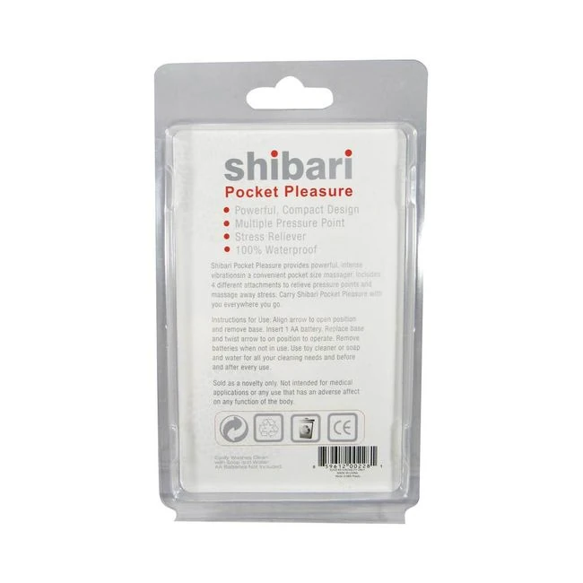 Shibari Pocket Pleasure W/4 Attachments - Vibration Modes