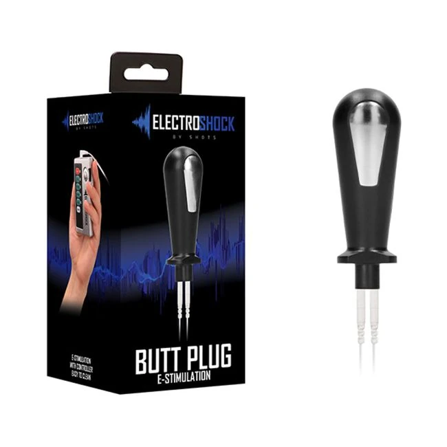 Shots Electroshock E-stim Butt Plug Black - Shape & Comfort