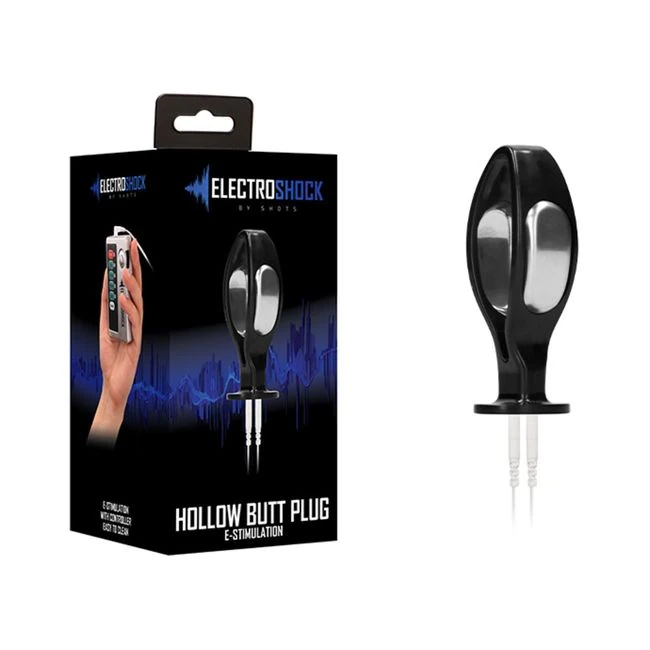 Shots Electroshock E-stim Hollow Butt Plug Black - Shape & Comfort