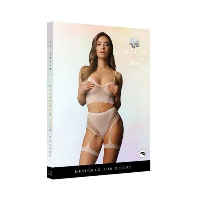 Shots Le Desir 2-piece Bra Set with Garters - Fabric & Feel