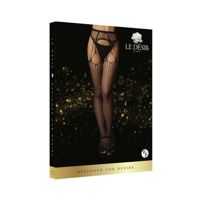 Shots Le Desir Celebrate Suspender Pantyhose Os Black - Fit & Sizing