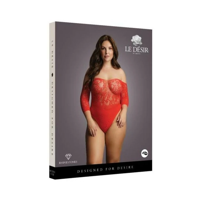 Shots Le Desir Crotchless Rhinestone Teddy Red Qs - Fit & Sizing