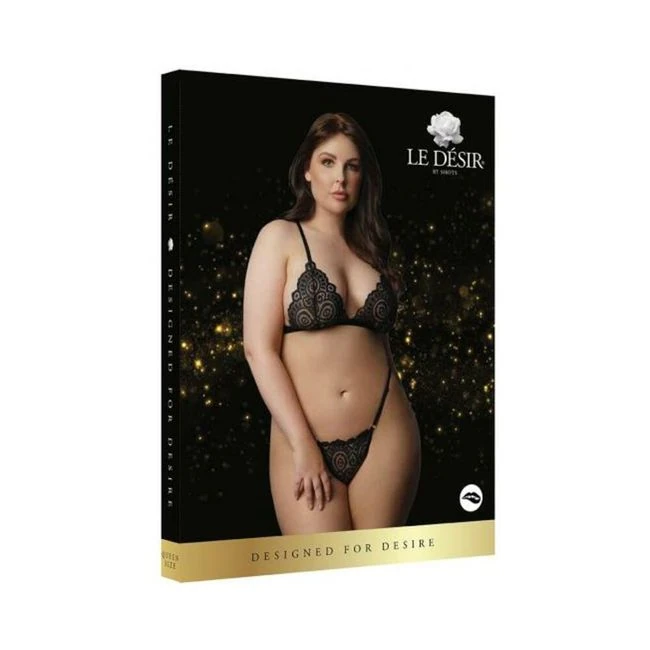 Shots Le Desir Magic Lace Velvet Lingerie Set Osx Black - Fit & Sizing