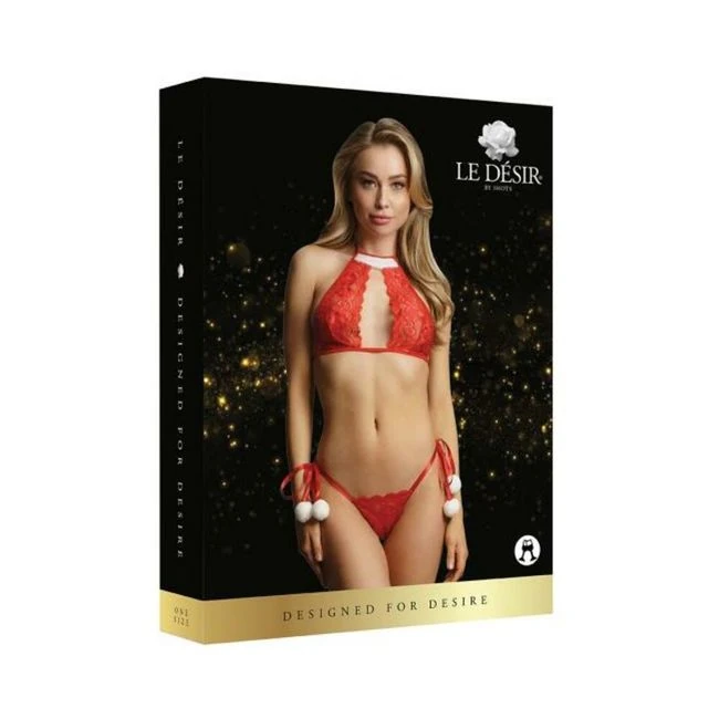 Shots Le Desir Snow Angel Lace Lingerie Set Os Red - Fit & Sizing