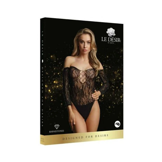 Shots Le Desir Wonder Rhinestone Bodysuit Os - Fabric & Feel