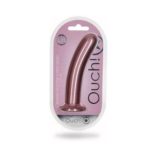 Shots Ouch! Smooth Silicone. G-spot Dildo - Vibration Modes