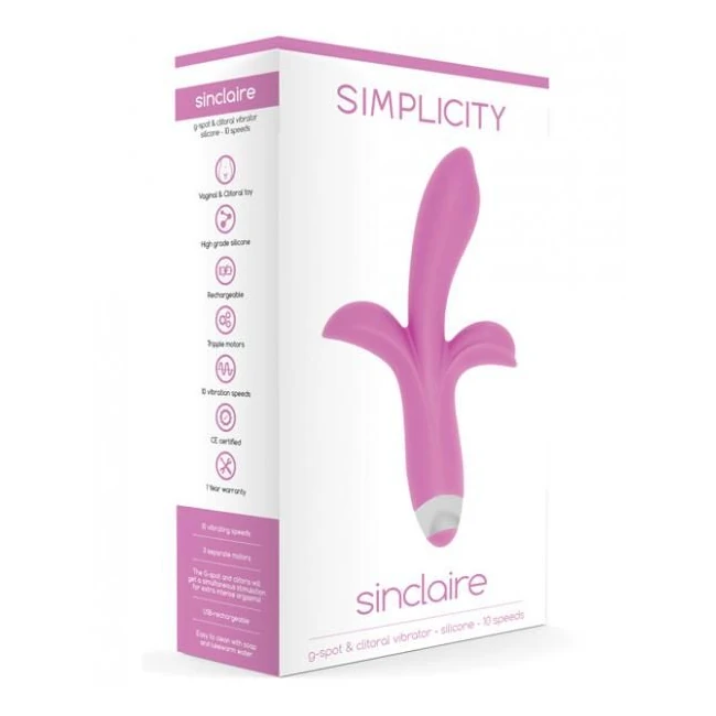 Shots Simplicity Sinclaire Rechargeable G Spot & Clitoral Vibrator 10 Speed Pink - How It Feels