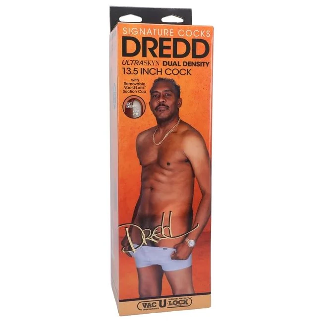 Signature Cocks Dredd 13.5 Chocolate " - Hands-Free and Harness Play