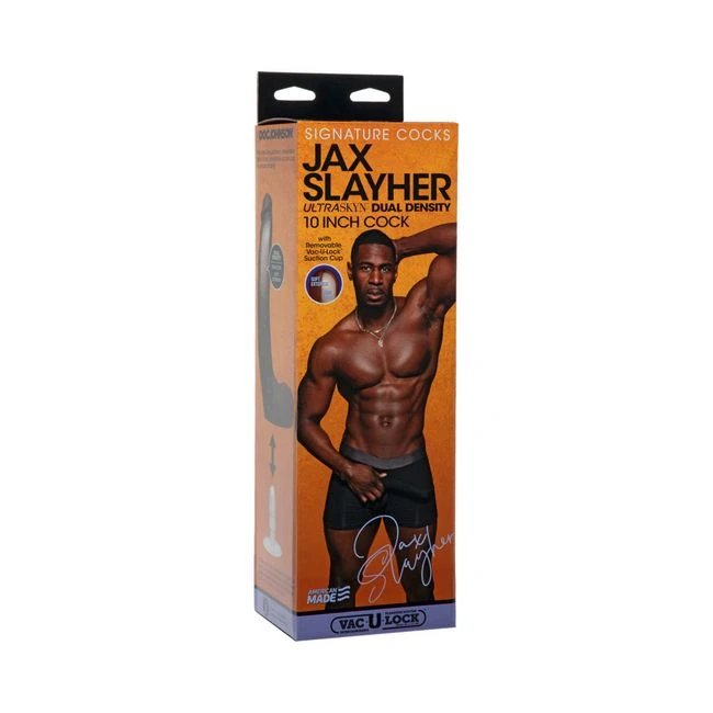 Signature Cocks Jax Slayher 10 Inch Ultraskyn Cock with Removable Vac-u-lock Suction Cup Chocolate - Key Details