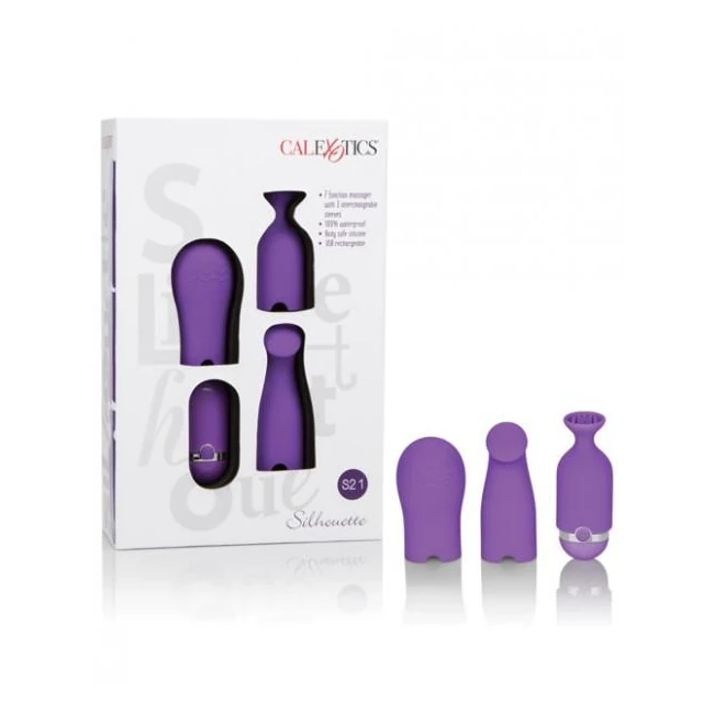 Silhouette S21 Vibrator with 3 Sleeves Purple - Vibration Modes