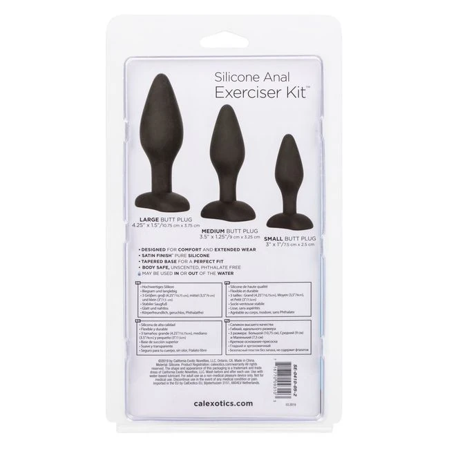 Silicone Anal Exerciser Kit - Graduated Sizing & Specifications