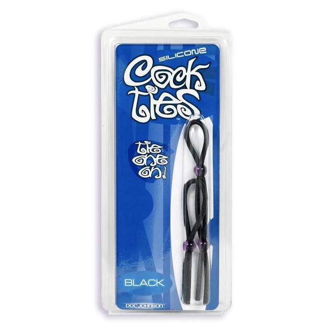 Silicone Cock Ties Black - How the Lasso Design Grips