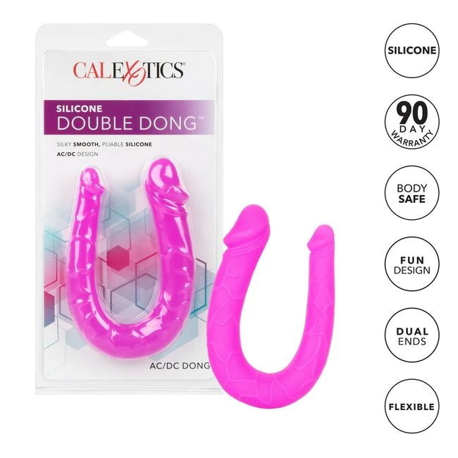 Silicone Double Dong Purple Ac/dc - Size & Fit