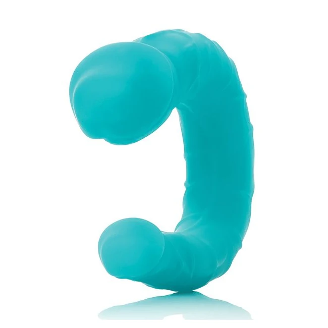 Silicone Double Dong Teal Ac/dc - Experience Intense Double Penetration