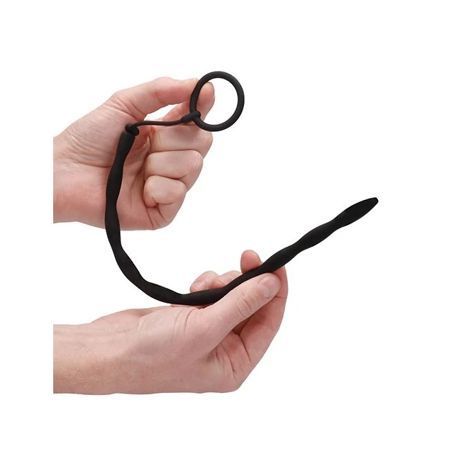 Silicone Plug & Cock Ring Set Urethral Sounding Black - Ergonomic Design and Material Quality