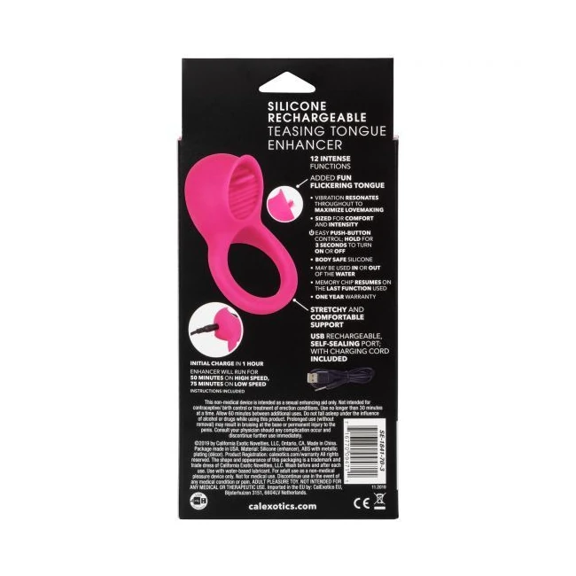 Silicone Rechargeable Teasing Tongue Enhancer - Vibration Modes and Sensory Features