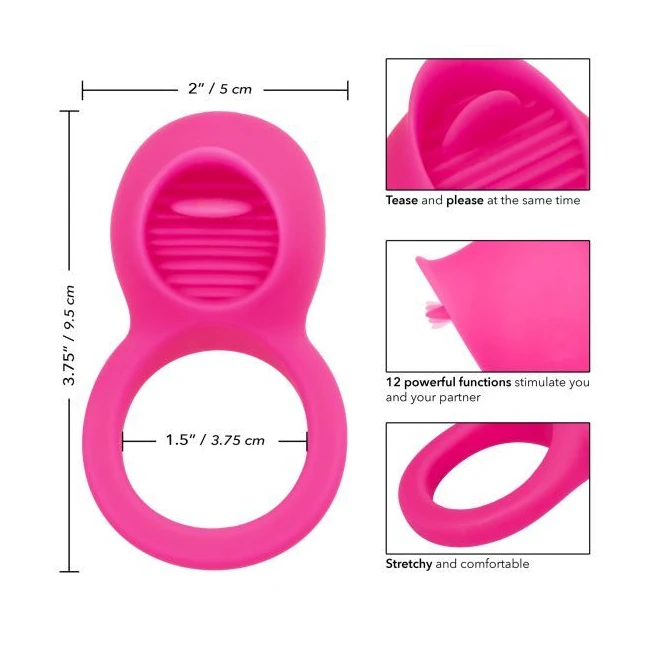 Silicone Rechargeable Teasing Tongue Enhancer - Power & Performance