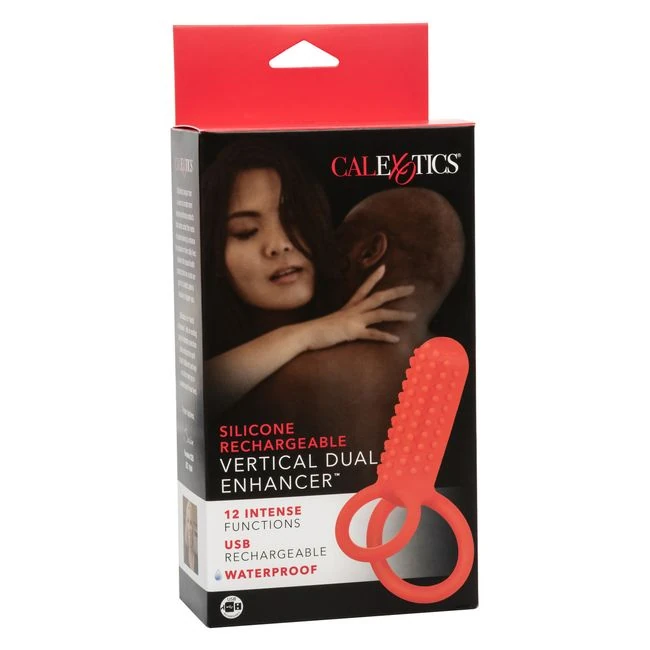 Silicone Rechargeable Vertical Dual Enhancer - Experience Intense Dual Stimulation with the Silicone Rechargeable Vertical Dual Enhancer