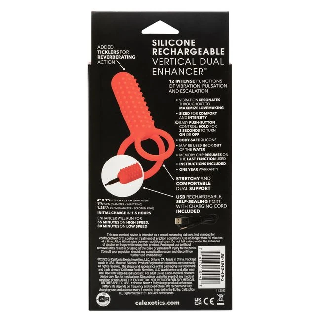 Silicone Rechargeable Vertical Dual Enhancer - How It Feels